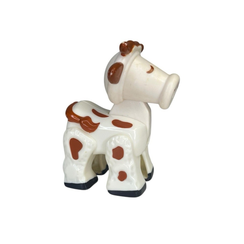 Vtg Fisher-Price Little People Farm #915 / #2501‎ Animal Pals #686 White Cow